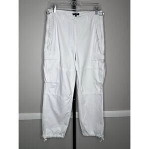 Velvet Heart White Cargo Jogger Pants Drawstring Hem Utility Size S